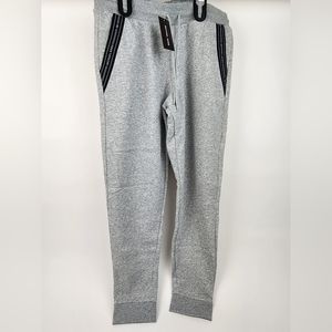 Michael Kors Sweat Pants Heather Gray Sweats Black Logo Sweatpants New